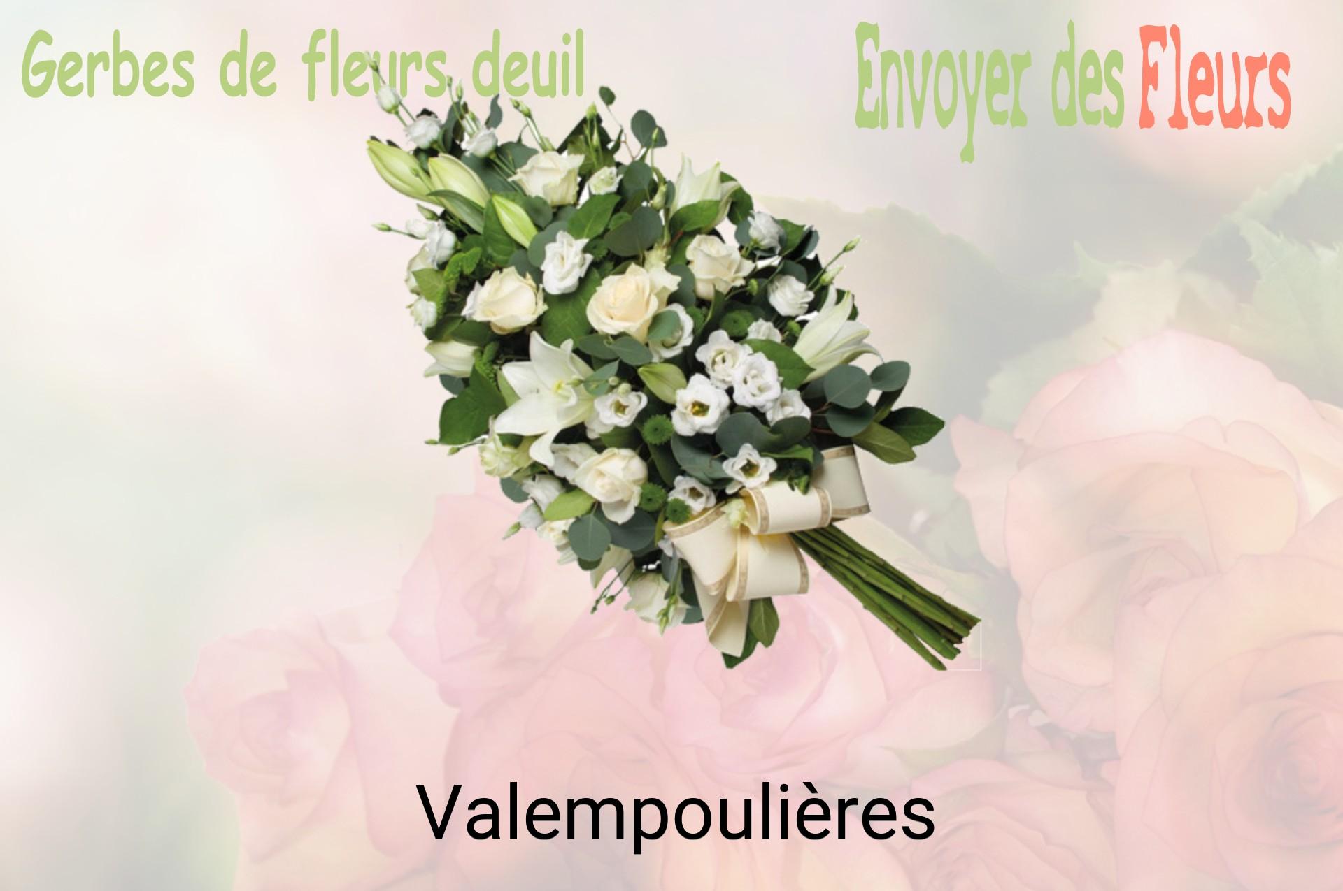 Gerbe de fleurs de deuil livrée à Valempoulières
